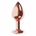 PLUG-BUTT PLUG DIAMOND RUBY SHINE S ROSE GOLD