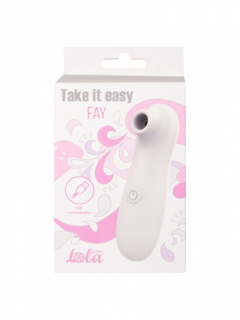 STYMULATOR-TAKE IT EASY FAY WHITE RECHARGEABLE VACUUM WAVE STYMULATOR-TAKE IT EASY FAY WHITE RECHARGEABLE VACUUM WAVE