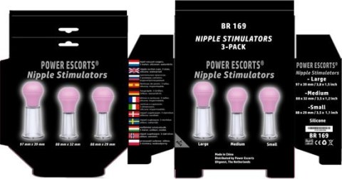 NIPPLE STIMULATOR PINK 3 - PACK SMAL MEDIUM LARGE NIPPLE STIMULATOR PINK 3 - PACK SMAL MEDIUM LARGE