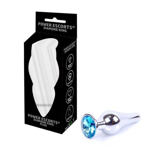 Plug - butt plug small light blue stone Plug - butt plug small light blue stone