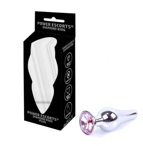 PLUG - BUTT PLUG SMALL PINK STONE PLUG - BUTT PLUG SMALL PINK STONE
