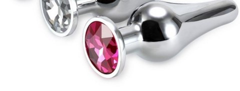 PLUG - BUTT PLUG SMALL PINK STONE PLUG - BUTT PLUG SMALL PINK STONE