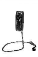 BLAZE COLLAR AND LEASH CROCO BLACK