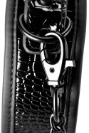 BLAZE COLLAR AND LEASH CROCO BLACK