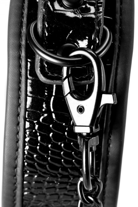 BLAZE COLLAR AND LEASH CROCO BLACK BLAZE COLLAR AND LEASH CROCO BLACK