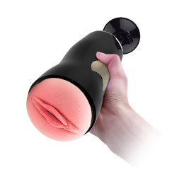 MASTURBATOR SZTUCZNA DUPA I CIPKA POCHWA WIBRACJE Masturbator-Black