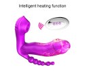 STYMULATOR-SILICONE PANTY VIBRATOR USB, 7 VIBRATIONS, HEATING, 7 FREQUENCY OF SUCKING, PURPLE