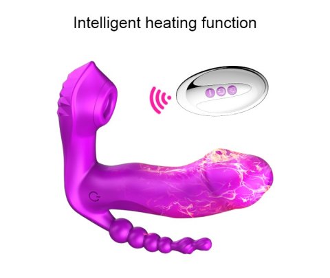 STYMULATOR-SILICONE PANTY VIBRATOR USB, 7 VIBRATIONS, HEATING, 7 FREQUENCY OF SUCKING, PURPLE STYMULATOR-SILICONE PANTY VIBRATOR USB, 7 VIBRATIONS, HEATING, 7 FREQUENCY OF SUCKING, PURPLE