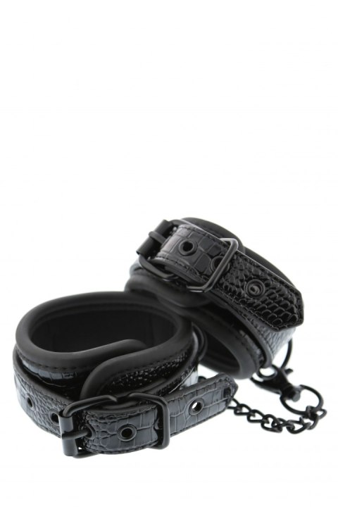 SKÓRZANE SOLIDNE KAJDANKI ŁAŃCUSZEK MOCNY SEX BLAZE ANKLE CUFF CROCO BLACK SKÓRZANE SOLIDNE KAJDANKI ŁAŃCUSZEK MOCNY SEX BLAZE ANKLE CUFF CROCO BLACK