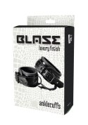 SKÓRZANE SOLIDNE KAJDANKI ŁAŃCUSZEK MOCNY SEX BLAZE ANKLE CUFF CROCO BLACK