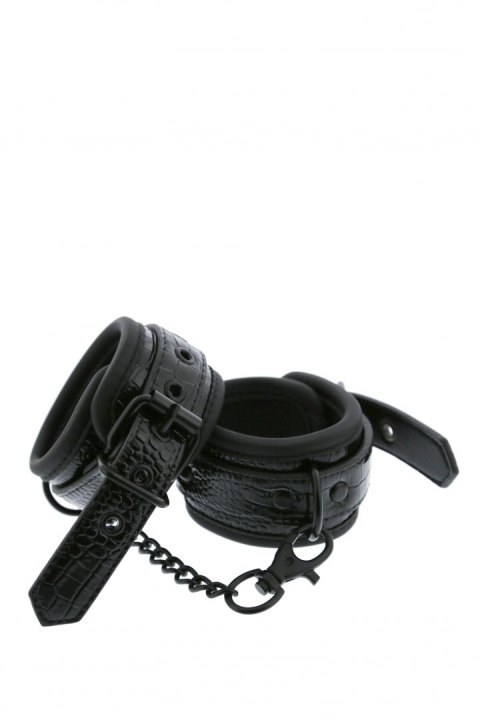 KRĘPOWANIE SOLIDNE KAJDANKI ŁAŃCUSZEK MOCNY SEX BLAZE HANDCUFF CROCO BLACK KRĘPOWANIE SOLIDNE KAJDANKI ŁAŃCUSZEK MOCNY SEX BLAZE HANDCUFF CROCO BLACK