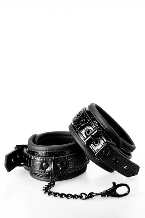 KRĘPOWANIE SOLIDNE KAJDANKI ŁAŃCUSZEK MOCNY SEX BLAZE HANDCUFF CROCO BLACK KRĘPOWANIE SOLIDNE KAJDANKI ŁAŃCUSZEK MOCNY SEX BLAZE HANDCUFF CROCO BLACK