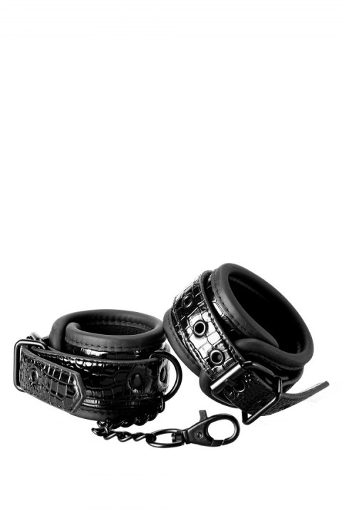 KRĘPOWANIE SOLIDNE KAJDANKI ŁAŃCUSZEK MOCNY SEX BLAZE HANDCUFF CROCO BLACK KRĘPOWANIE SOLIDNE KAJDANKI ŁAŃCUSZEK MOCNY SEX BLAZE HANDCUFF CROCO BLACK