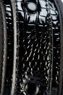 KRĘPOWANIE SOLIDNE KAJDANKI ŁAŃCUSZEK MOCNY SEX BLAZE HANDCUFF CROCO BLACK