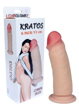 SOLIDNE REALISTYCZNE DILDO Z PRZYSSAWKĄ CYBERSKÓRA DILDO-KRATOS-LOVECLONEX 6