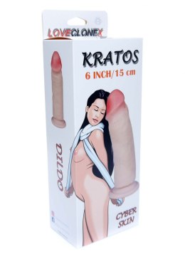 SOLIDNE REALISTYCZNE DILDO Z PRZYSSAWKĄ CYBERSKÓRA DILDO-KRATOS-LOVECLONEX 6