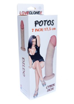 SOLIDNE REALISTYCZNE DILDO Z PRZYSSAWKĄ CYBERSKÓRA DILDO-POTOS-LOVECLONEX 7