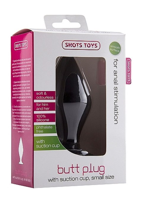 Butt Plug with Suction Cup - Small - Black Butt Plug with Suction Cup - Small - Black