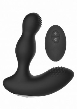 REMOTE CONTROLLED E-STIM & VIBRATING PROSTATE MASSAGER - BLACK