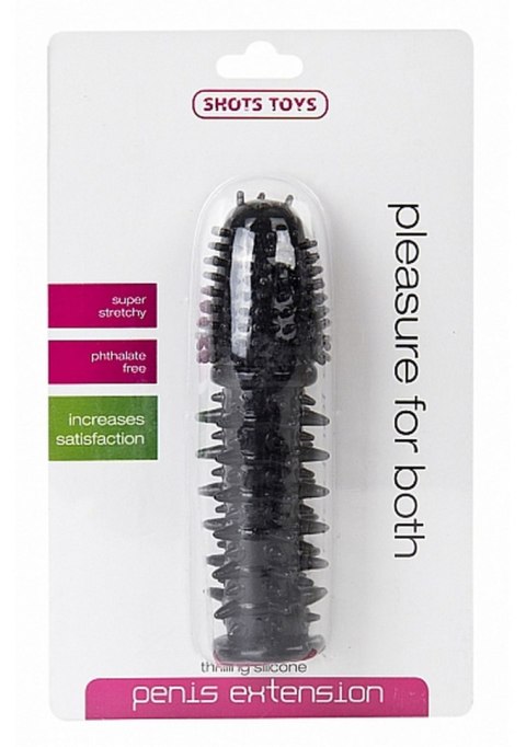 PRZEDŁUŻKA NA PENISA DUŻA GRUBA NAKŁADKA POSZERZA THRILLING SILICONE PENIS EXTENSION - BLACK PRZEDŁUŻKA NA PENISA DUŻA GRUBA NAKŁADKA POSZERZA THRILLING SILICONE PENIS EXTENSION - BLACK