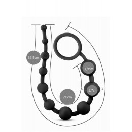 SILIKONOWE KULKI ANALNE 10 KULEK DŁUGIE KORALIKI