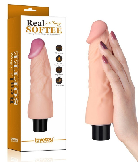 WIBRATOR WODOODPORNY MOCNY NATURAL 10 FUNKCJI 18CM WIBRATOR WODOODPORNY MOCNY NATURAL 10 FUNKCJI 18CM