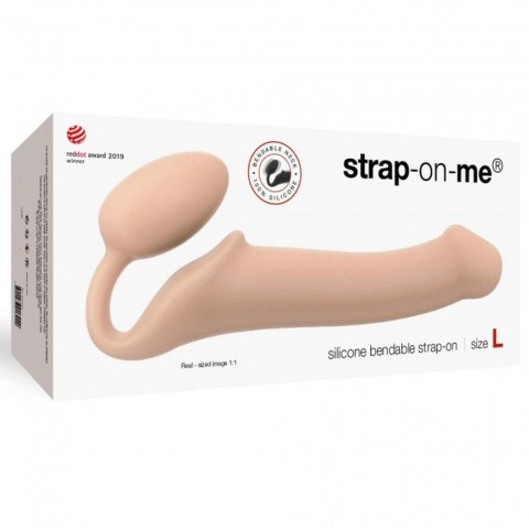 SEMI-REALISTIC BENDABLE STRAP-ON VANILLA - L SEMI-REALISTIC BENDABLE STRAP-ON VANILLA - L