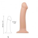 SEMI-REALISTIC DUAL DENSITY BENDABLE DILDO VANILLA - L
