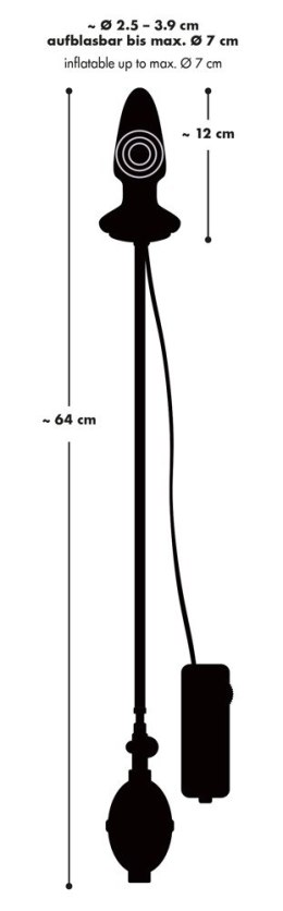 KOREK ANALNY LATEKS POMPOWANY WIBRACJE GRUBY 12CM