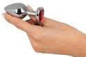 Korek analny aluminiowy Diamond Serce 8,2 cm