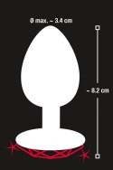 Korek analny aluminiowy Diamond Serce 8,2 cm