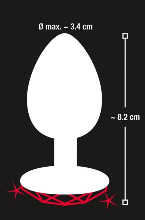 Korek analny aluminiowy Diamond Serce 8,2 cm Korek analny aluminiowy Diamond Serce 8,2 cm