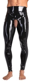 Lateksowe legginsy czarne XL