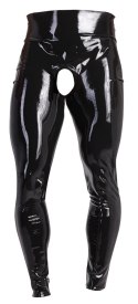 Lateksowe legginsy czarne XL