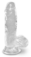 Dildo z przyssawką 15,2 cm King Cock Clear
