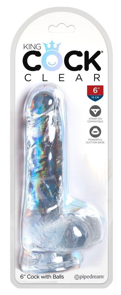 Dildo z przyssawką 17,8 cm King Cock Clear Dildo z przyssawką 17,8 cm King Cock Clear