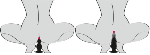 Korek analny silikonowy Bouncing 11,8 cm Black Velvets