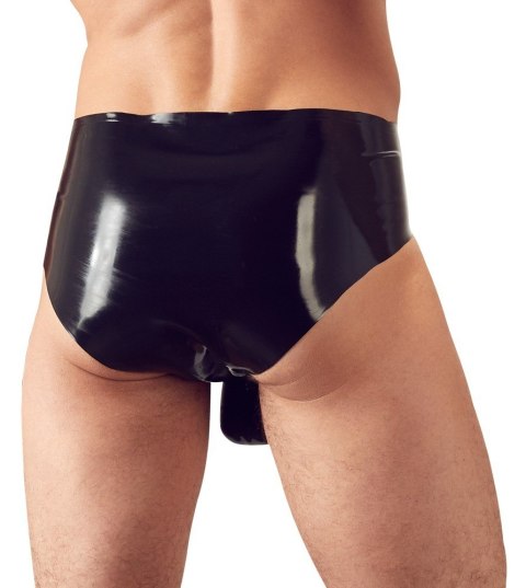 Majtki LateX z osłoną na penisa XL