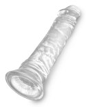 Dildo z przyssawką 21,8 cm King Cock Clear