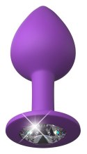 KOREK ANALNY SILIKONOWY SEX ANAL KRYSZTAŁ 8,1 CM