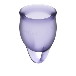 Satisfyer - kubeczki menstruacyjne fioletowe - zestaw
