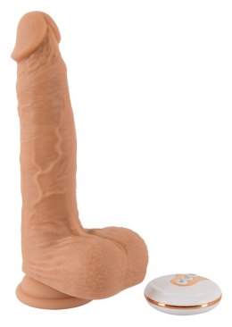 Wibrator silikonowy z funkcją pchnięcia 21 cm