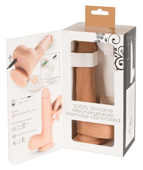 Wibrator silikonowy z funkcją pchnięcia 21 cm Wibrator silikonowy z funkcją pchnięcia 21 cm