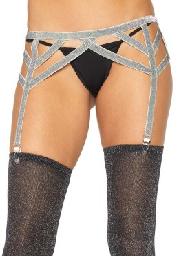 Bielizna-Lurex elastic garter belt