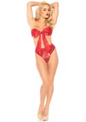 Bielizna-Satin bandeau with lace string