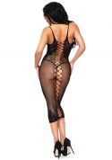 Bielizna-Seamless net and lace dress
