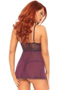Bielizna-Sheer lace babydoll and string