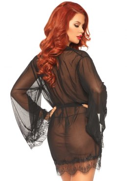 Bielizna-Sheer robe with flared sleeves