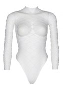 Bielizna-Turtleneck fishnet teddy