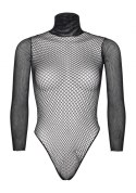 Bielizna-Turtleneck fishnet teddy